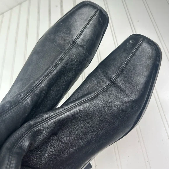 & Other Stories Black Leather Chunky Heel Ankle Boots Womenโs Size 6 $245 - Picture 9 of 12